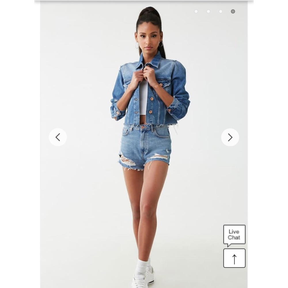 Distressed Denim Jacket - Picture 3 of 8